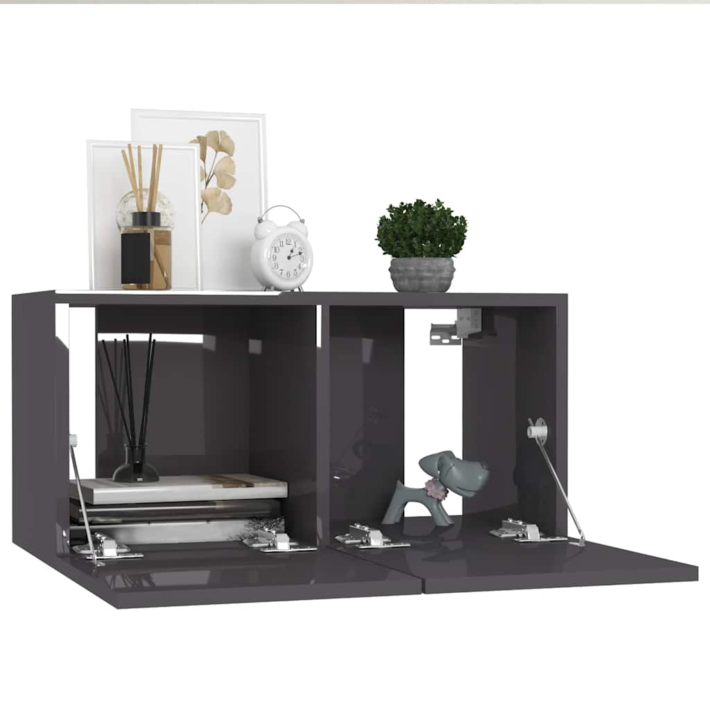 4-tlg. TV-Schrank-Set Weiß Holzwerkstoff