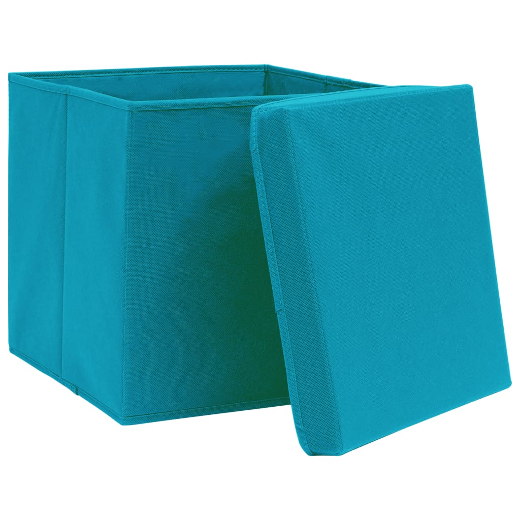 Aufbewahrungsboxen 4 Stk. Blau 32x32x32 cm Stoff