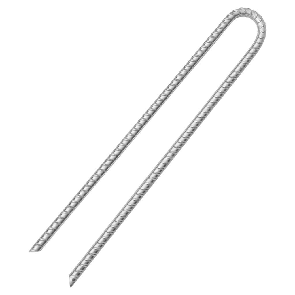 Zeltheringe 6 Stk. U-Form 30 cm Ø7 mm Verzinkter Stahl