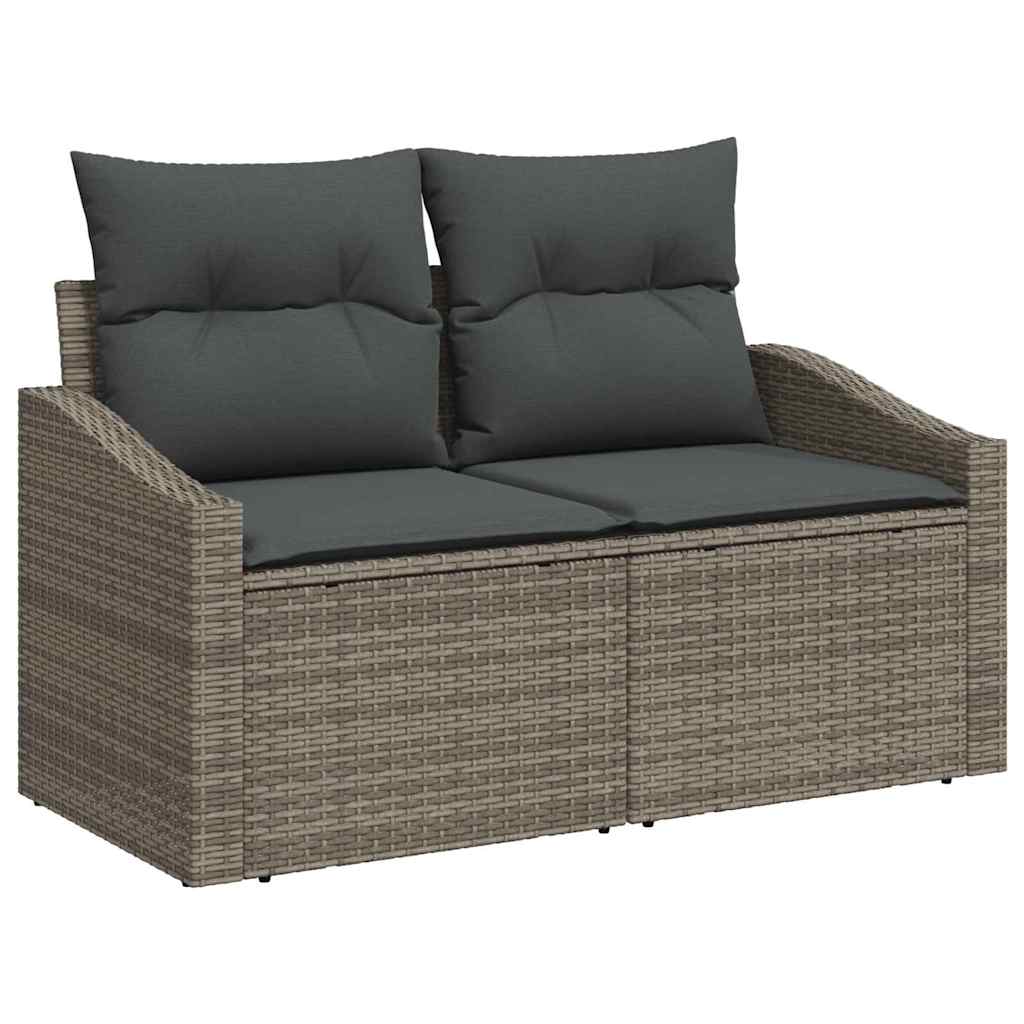 Garten Essgruppe mit Kissen 9 pcs Schwarz und Creme