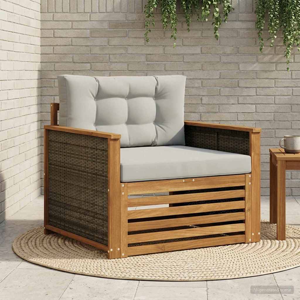 2 Stück Outdoor-Sofa Natur