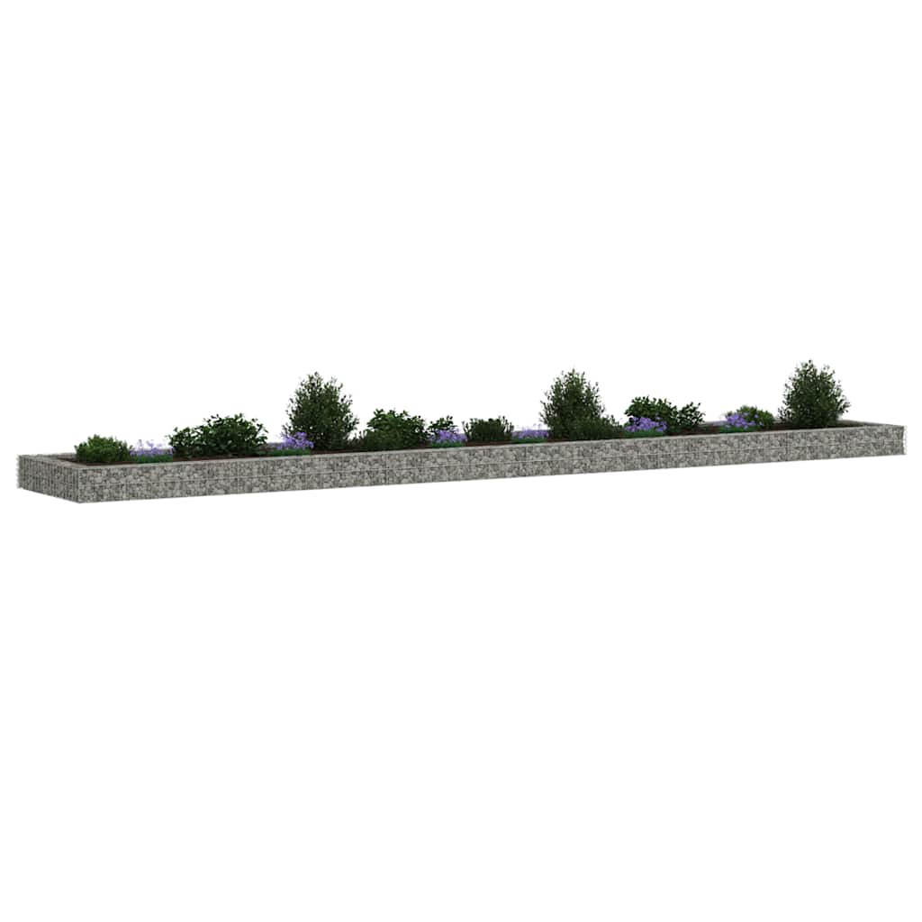 Gabionen-Hochbeet Verzinkter Stahl 100x100x20 cm