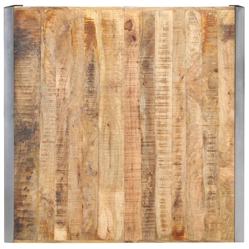 Couchtisch 140x140x40 cm Raues Mangoholz
