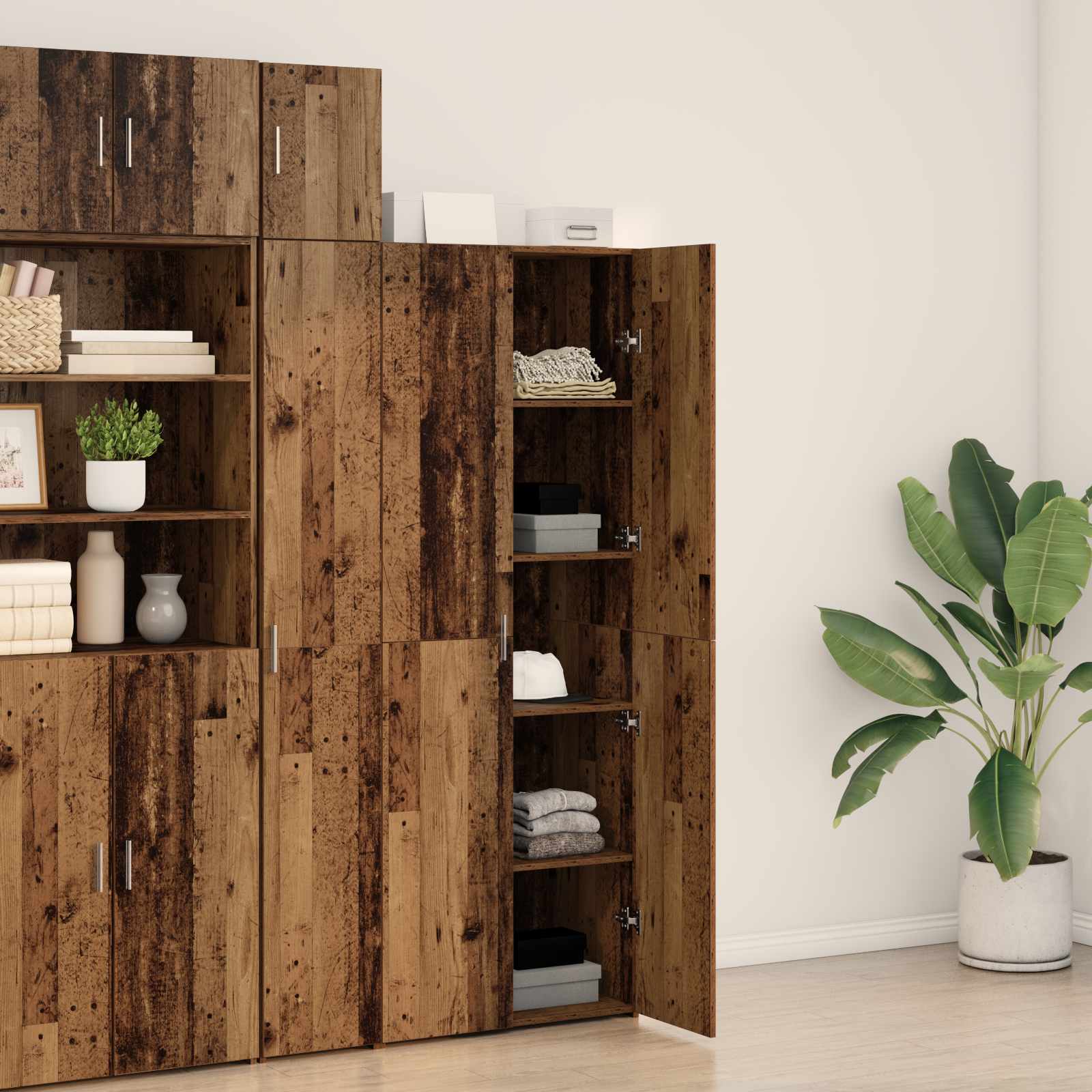 Highboard 2 pcs Artisan-Eiche 70 x 42,5 x 185 cm