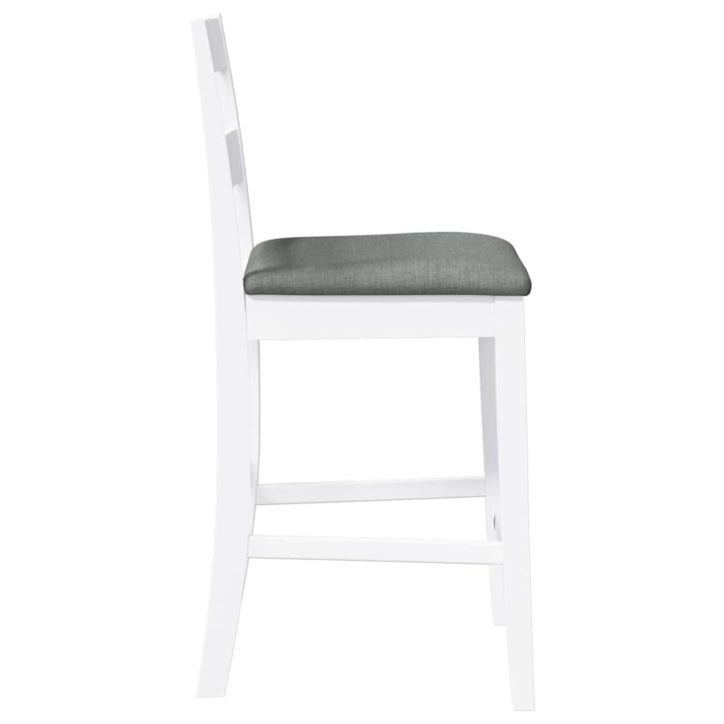 Barhocker mit Kissen 2 Stk. Braun Massivholz Gummibaum