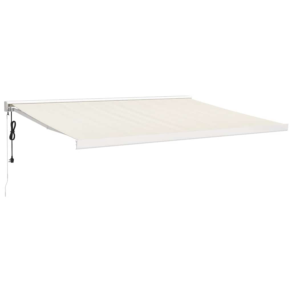Markise Einziehbar Blau und Weiß 4x3 m Stoff und Aluminium