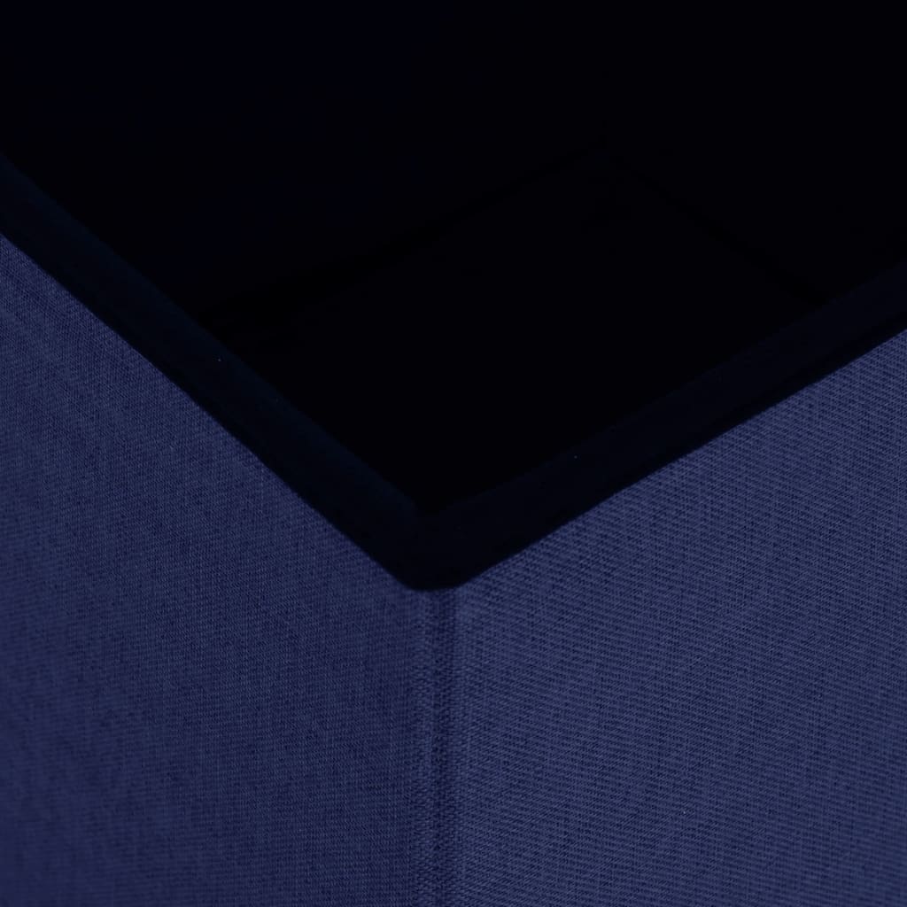 Hocker mit Stauraum Cremeweiß Leinenoptik