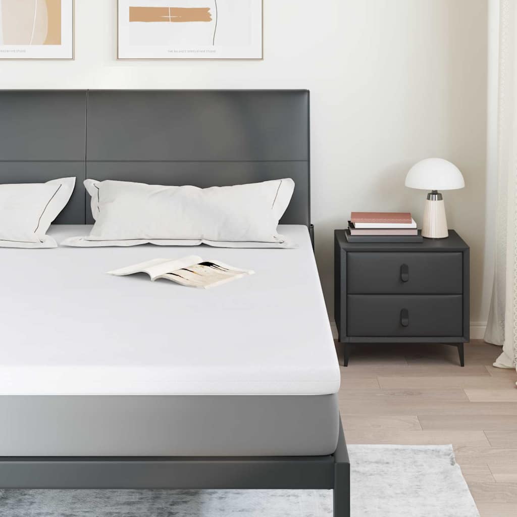 Matratzenauflage Weiß 80 x 200 cm Jacquard-Stoff