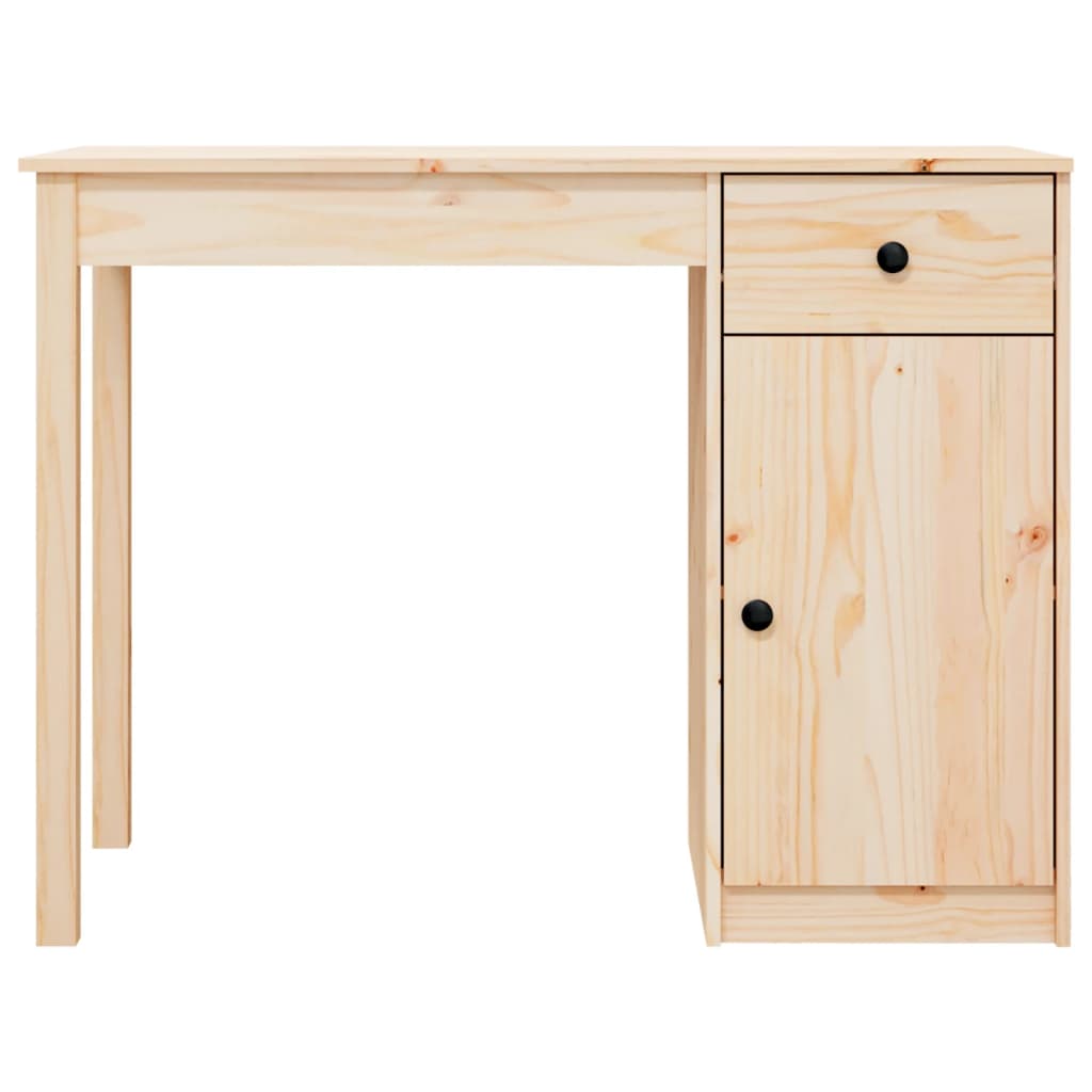 Schreibtisch Wachsbraun 100 x 50 x 74 cm Massives Kiefernholz