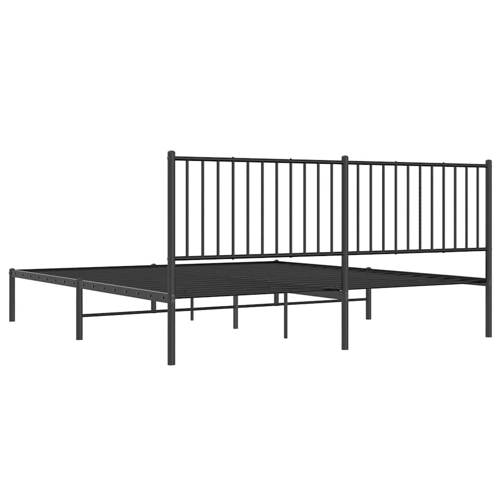 Bettgestell Metall Schwarz 75x190 cm