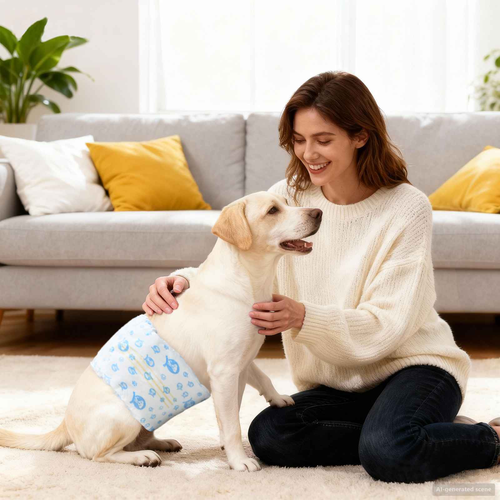 Einweg-Hundewindel für Rüden 30 pcs Weiß XS