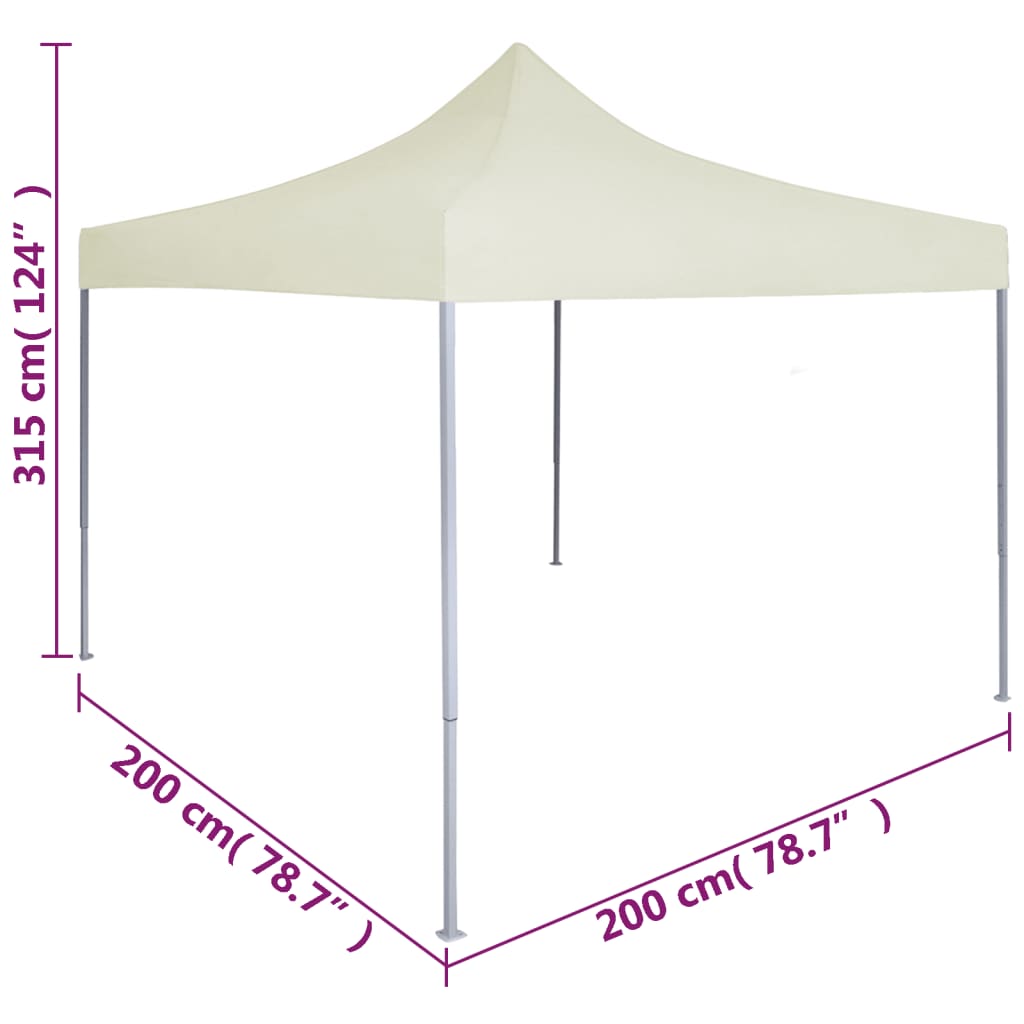 Partyzelt Faltbar Pop-Up Schwarz 200x200x306 cm