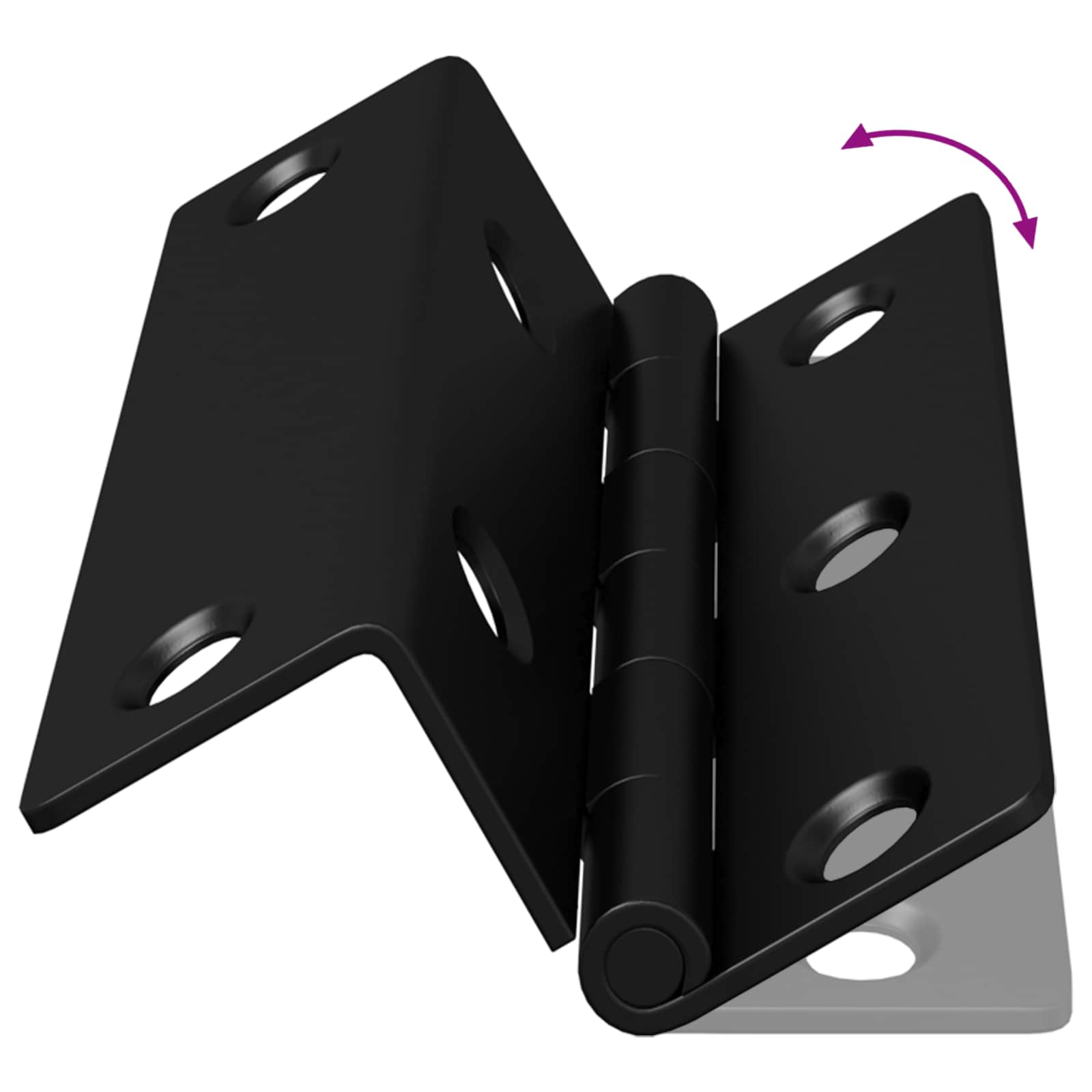 Scharnier 537 pcs Schwarz 38 x 17 x 60 mm Eisen
