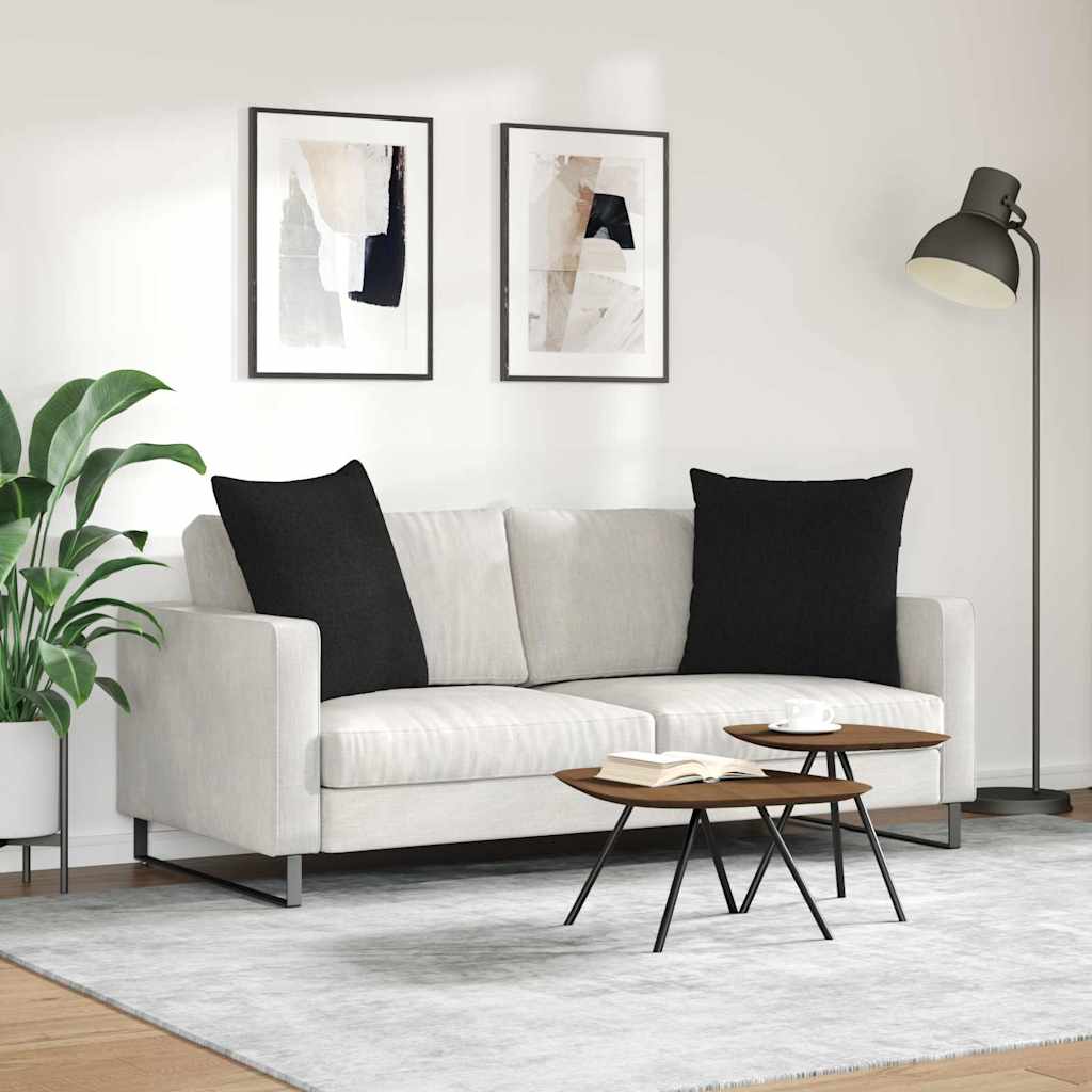 Sofakissen 2 pcs Hellgrau 50 x 30 cm Stoff