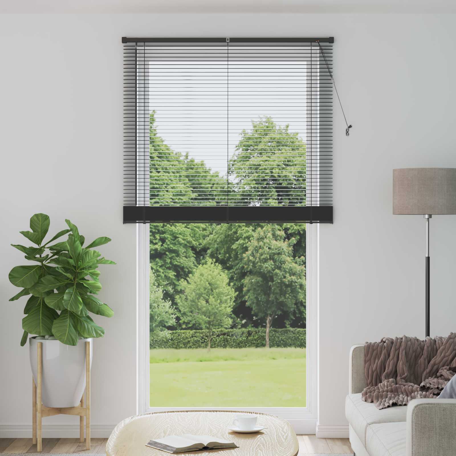 Jalousie Silber Grau 150 x 40 cm 25 mm PVC