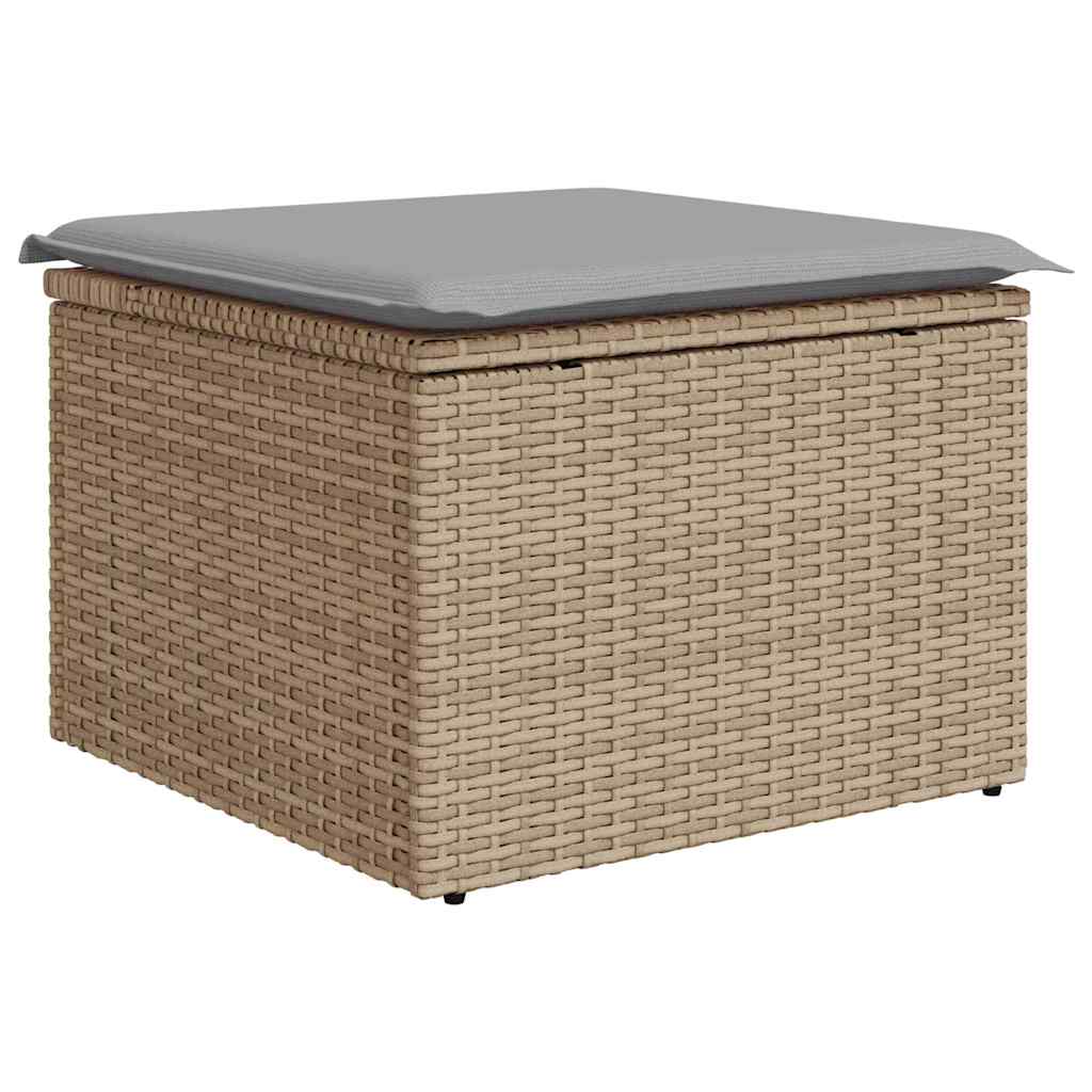 Garten Essgruppe mit Kissen 7 pcs Schwarz und Creme