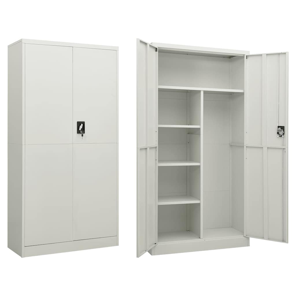 Schließfachschrank Weiß 90x40x180 cm Stahl