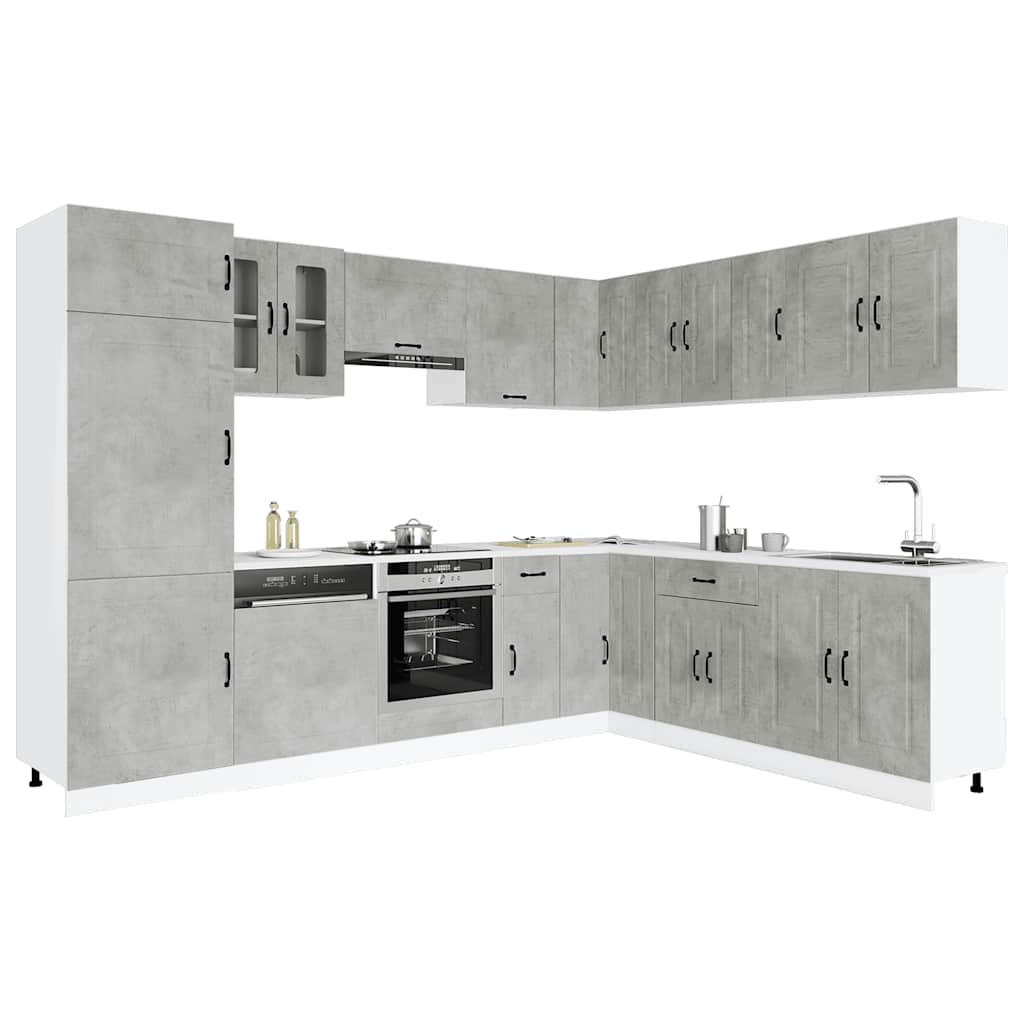 14-tlg. Küchenschrank-Set Kalmar Weiß Holzwerkstoff