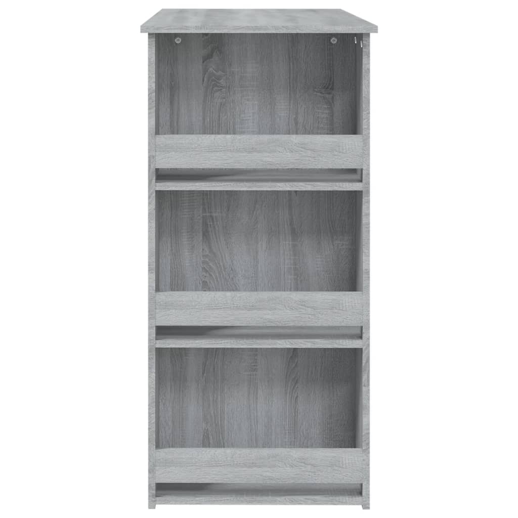 Bartisch mit Ablagefläche Weiß 102x50x103,5 cm Holzwerkstoff