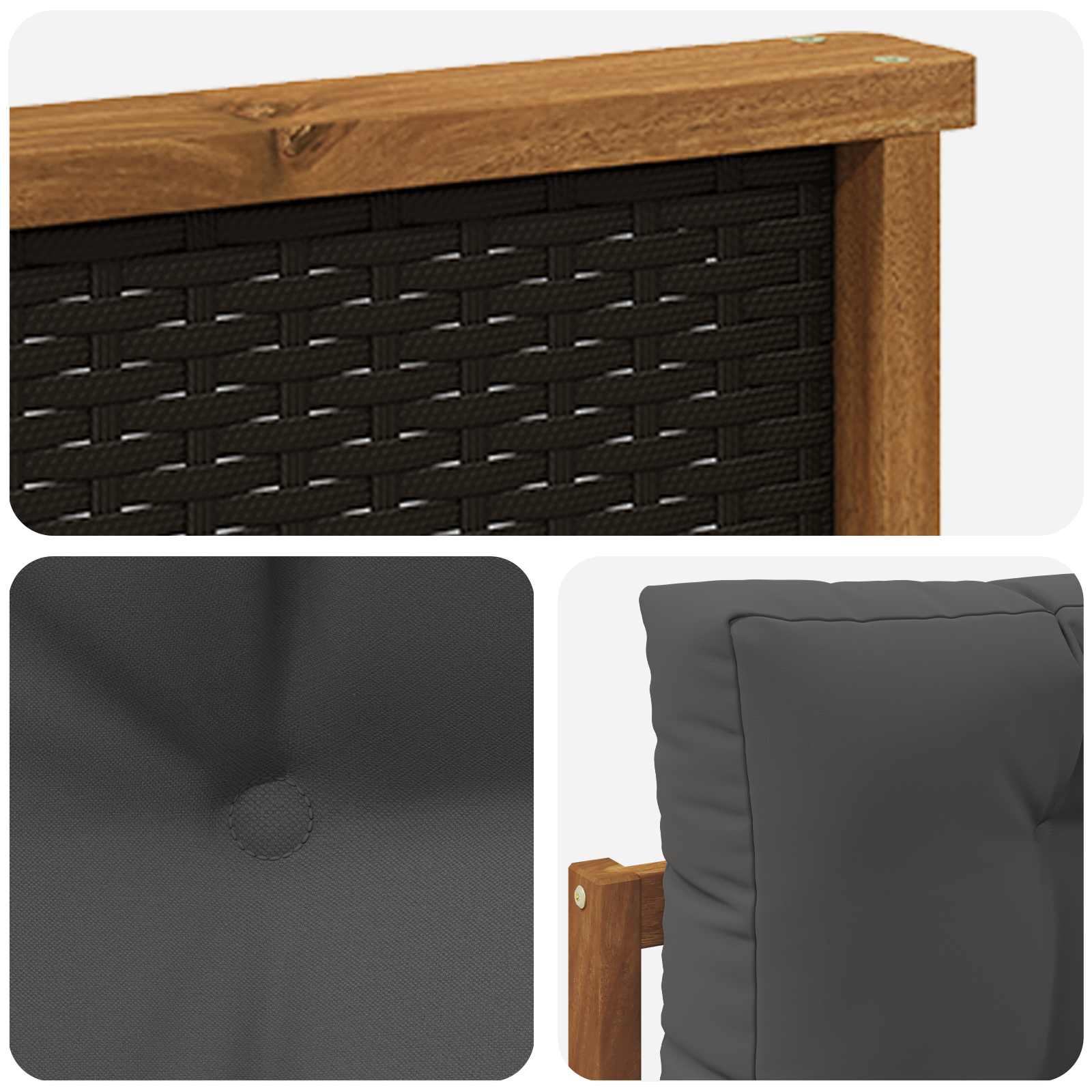 2 Stück Outdoor-Sofa Natur