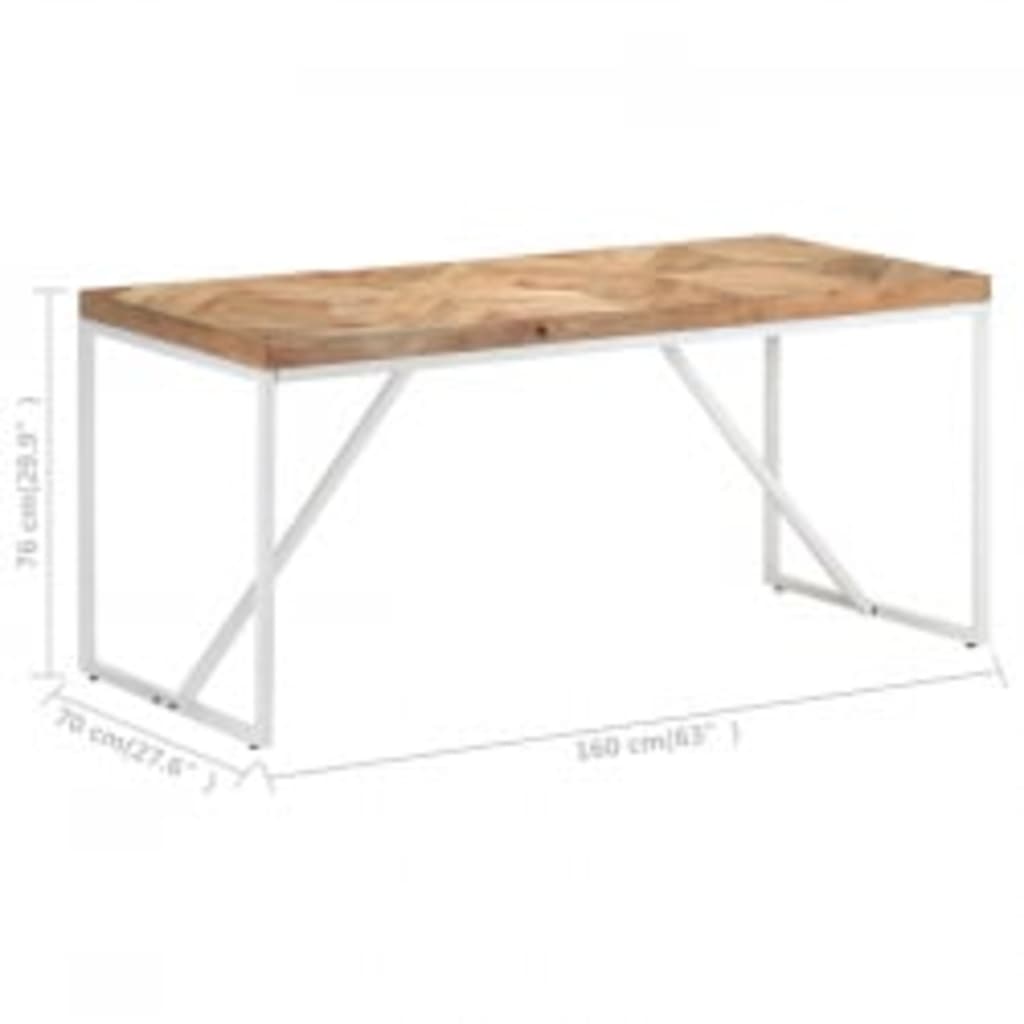 Esstisch 140x70x76 cm Massivholz Akazie und Mango