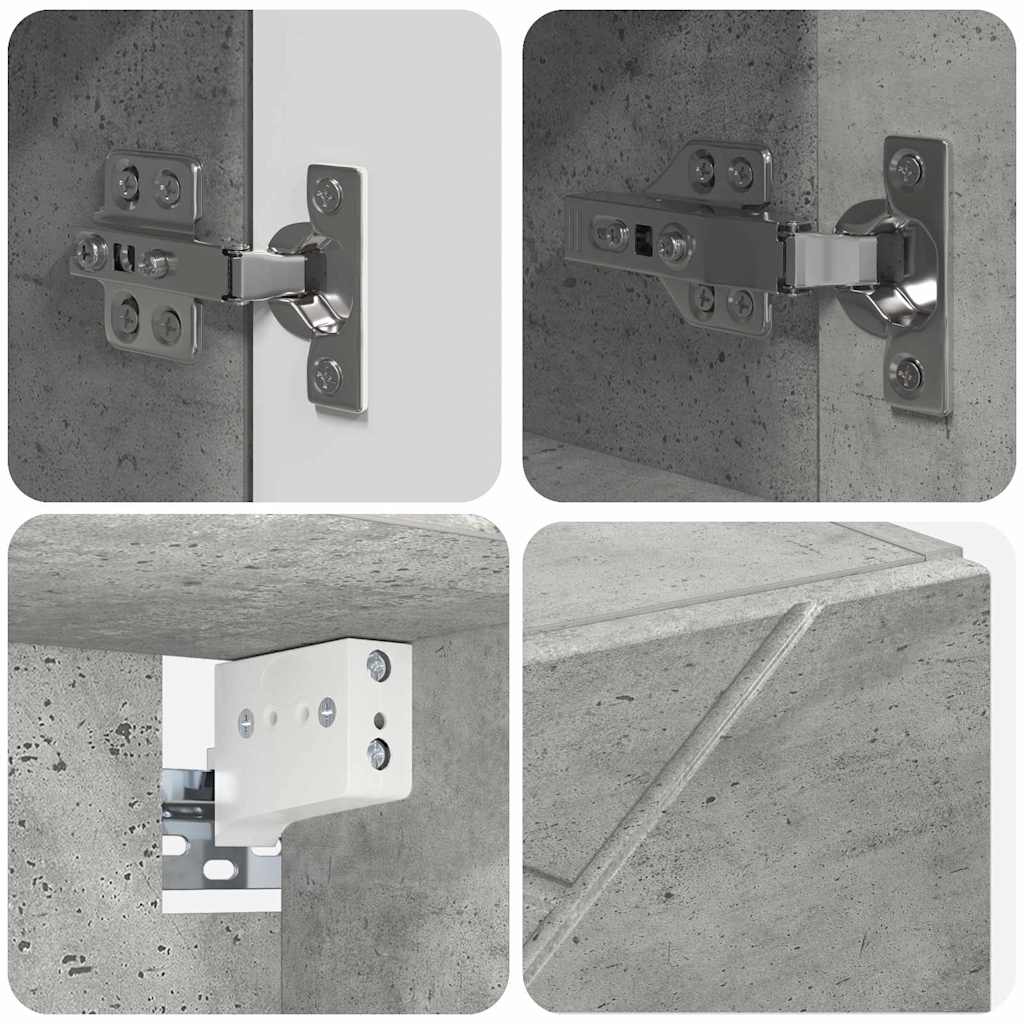 Badezimmermöbel-Set mit Tür 5 pcs Weiß Holzwerkstoff & Metall