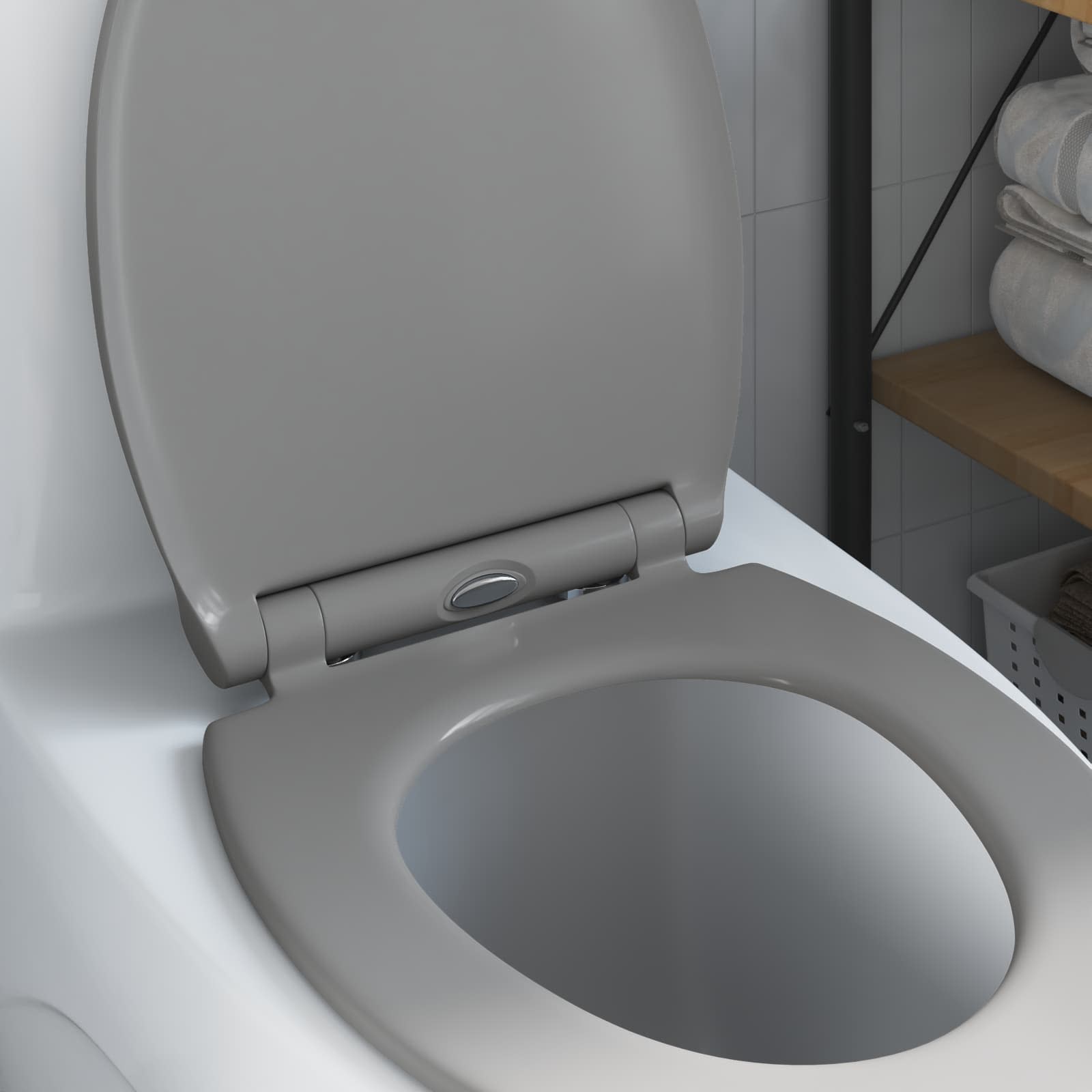 Toilettensitz Anthrazit 45,5 x 37,5 x 3,8 cm Duroplast