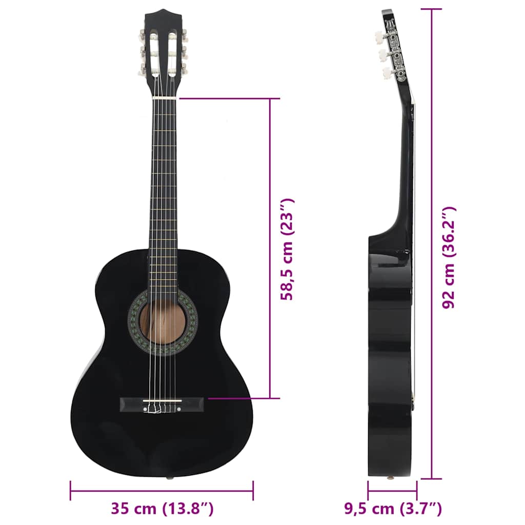 12.-tlg. Klassische Gitarre Set für Anfänger 4/4 39