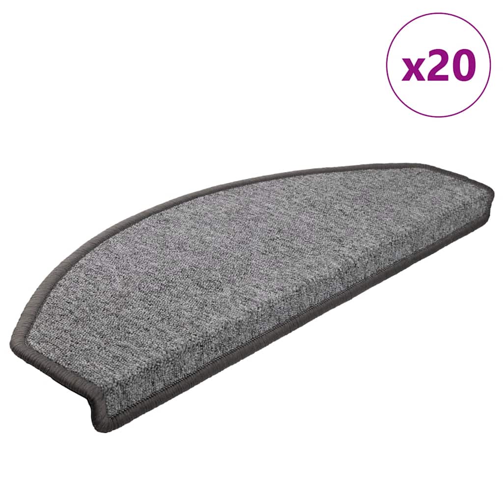 Stufenmatten 15 Stk. 56x17x3 cm Anthrazit Halbrund