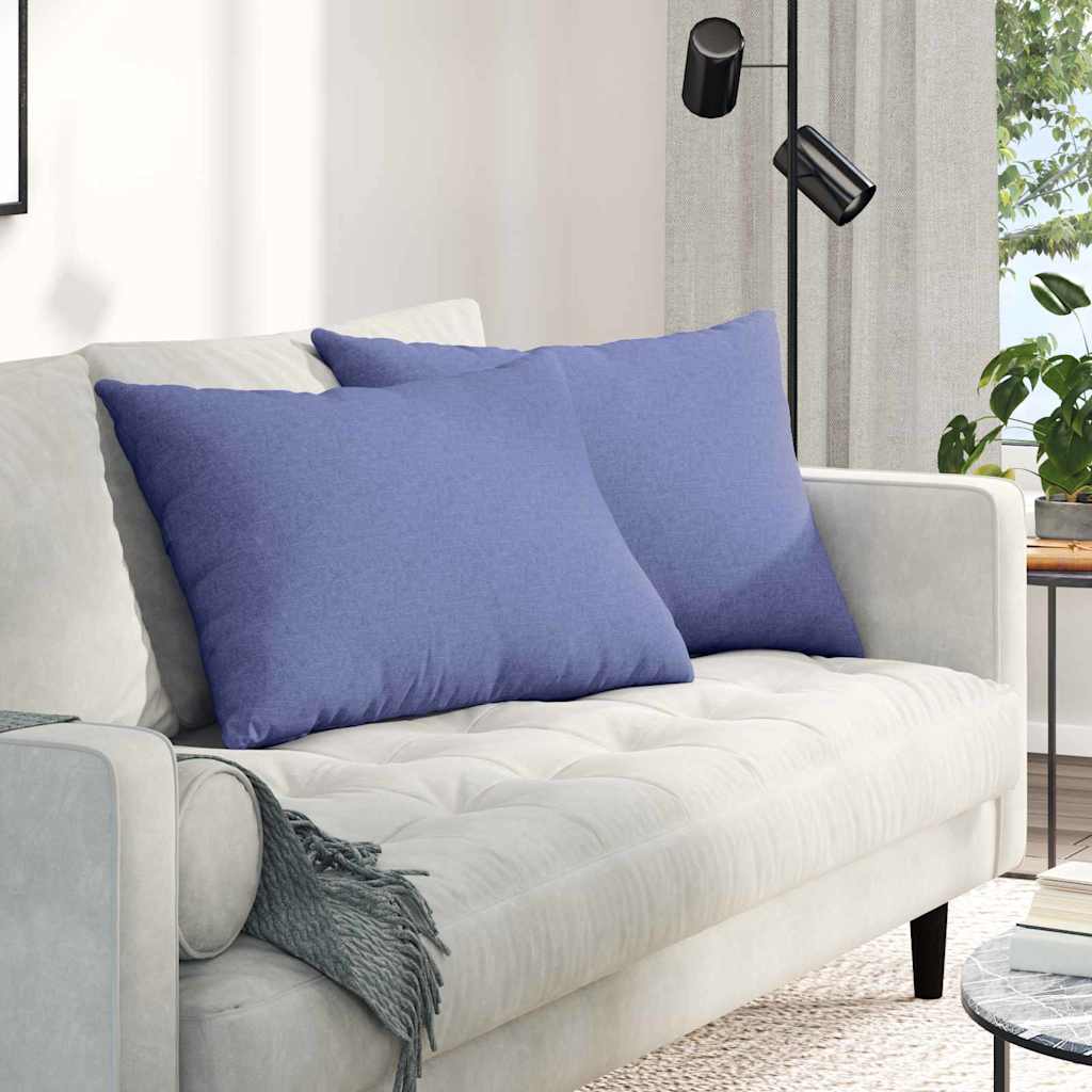 Sofakissen 2 pcs Hellgrau 50 x 30 cm Stoff