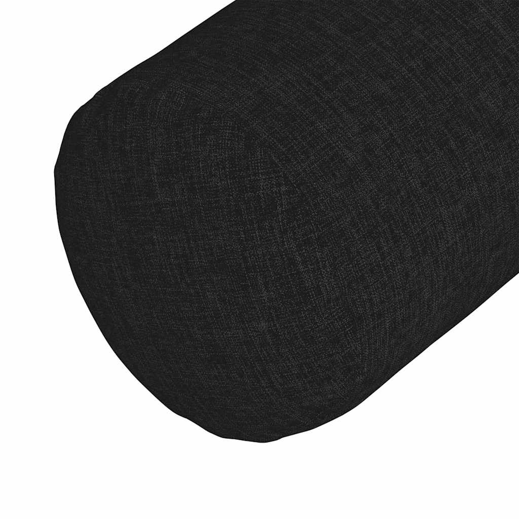 Bolsterkissen 2 Stück Hellgrau Ø 15 x 40 cm Stoff