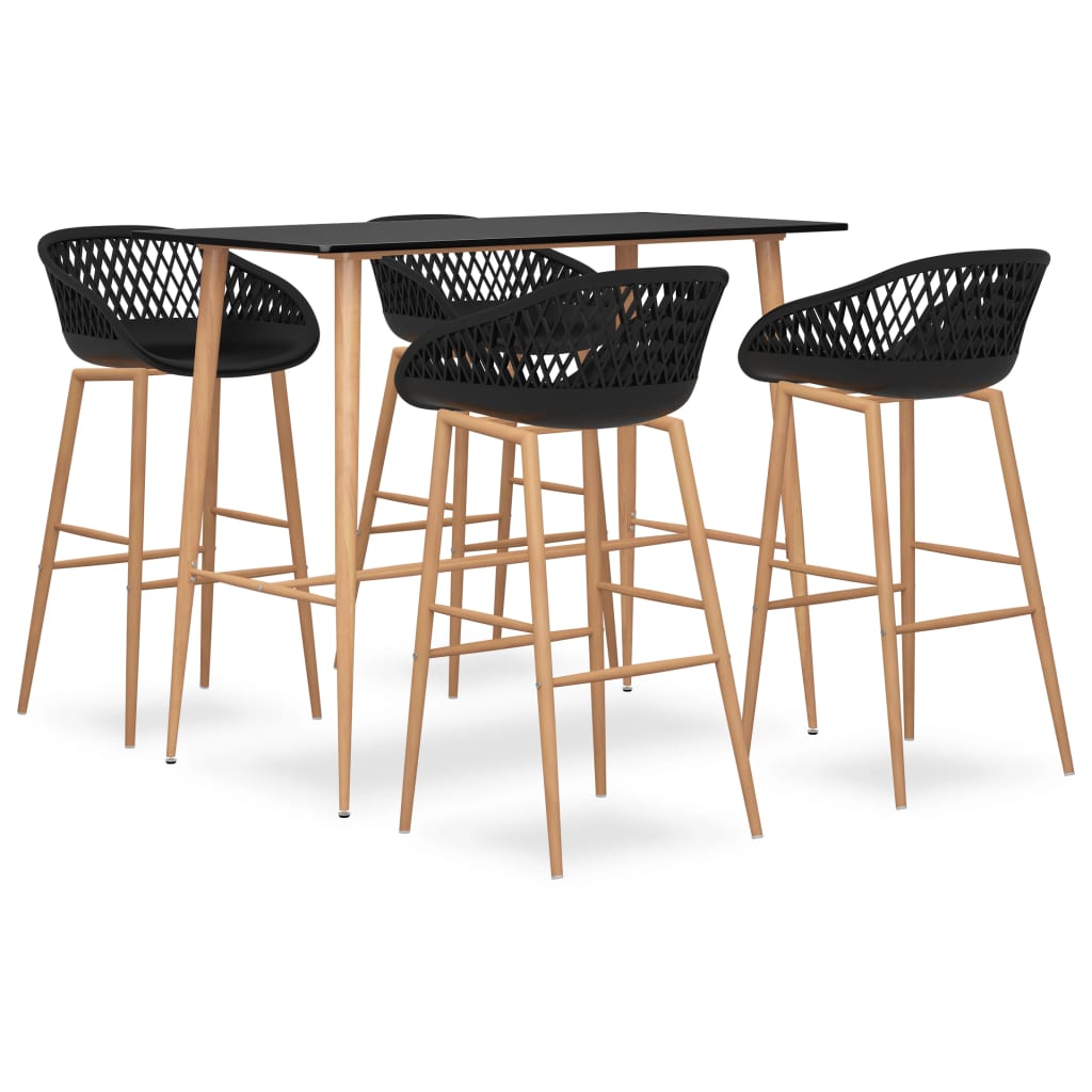 7-tlg. Bar-Set Weiß und Schwarz