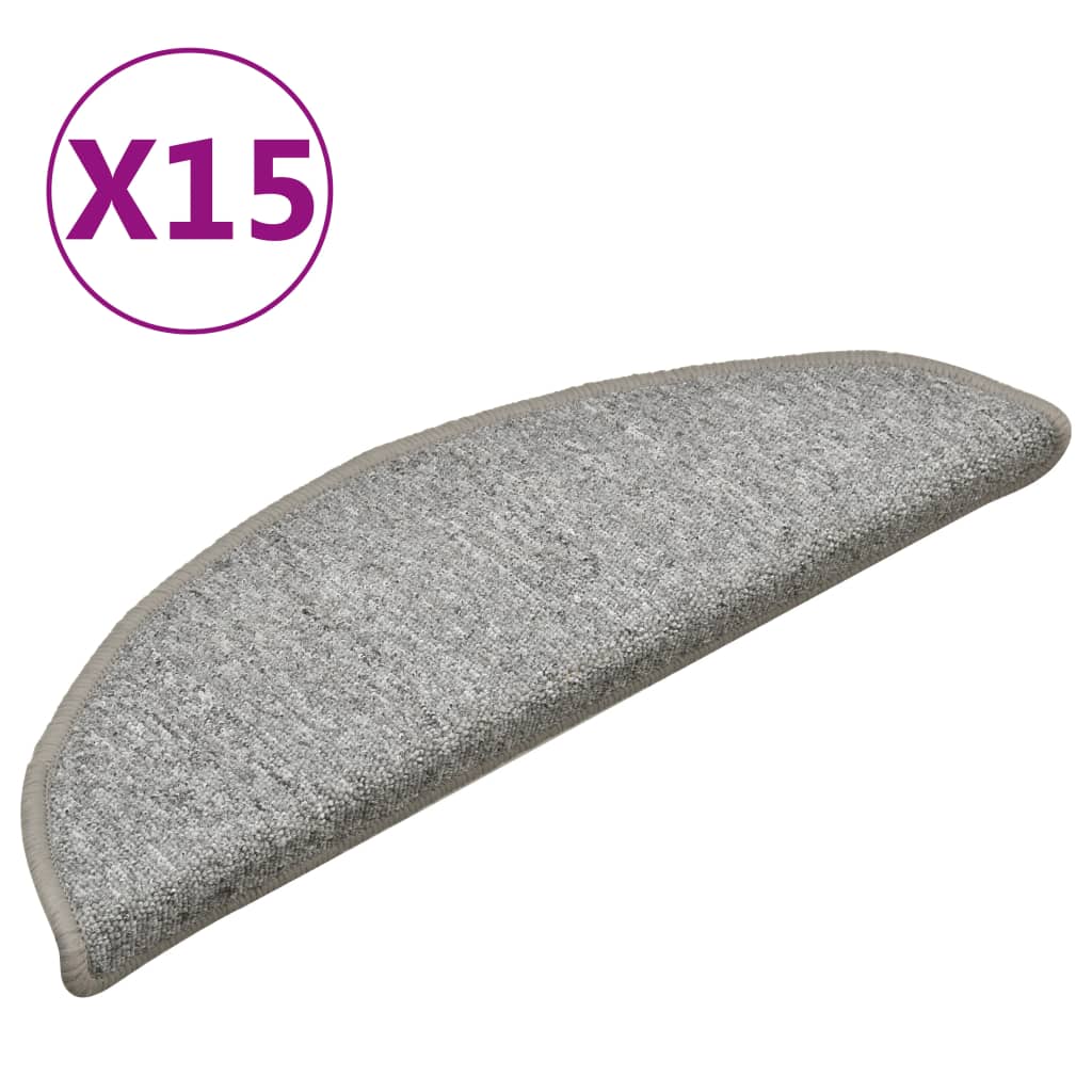 Stufenmatten 15 Stk. 56x17x3 cm Anthrazit Halbrund