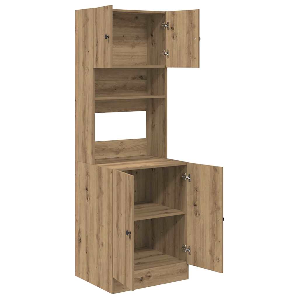 Küchenschrank Weiß 60x50x180 cm Holzwerkstoff