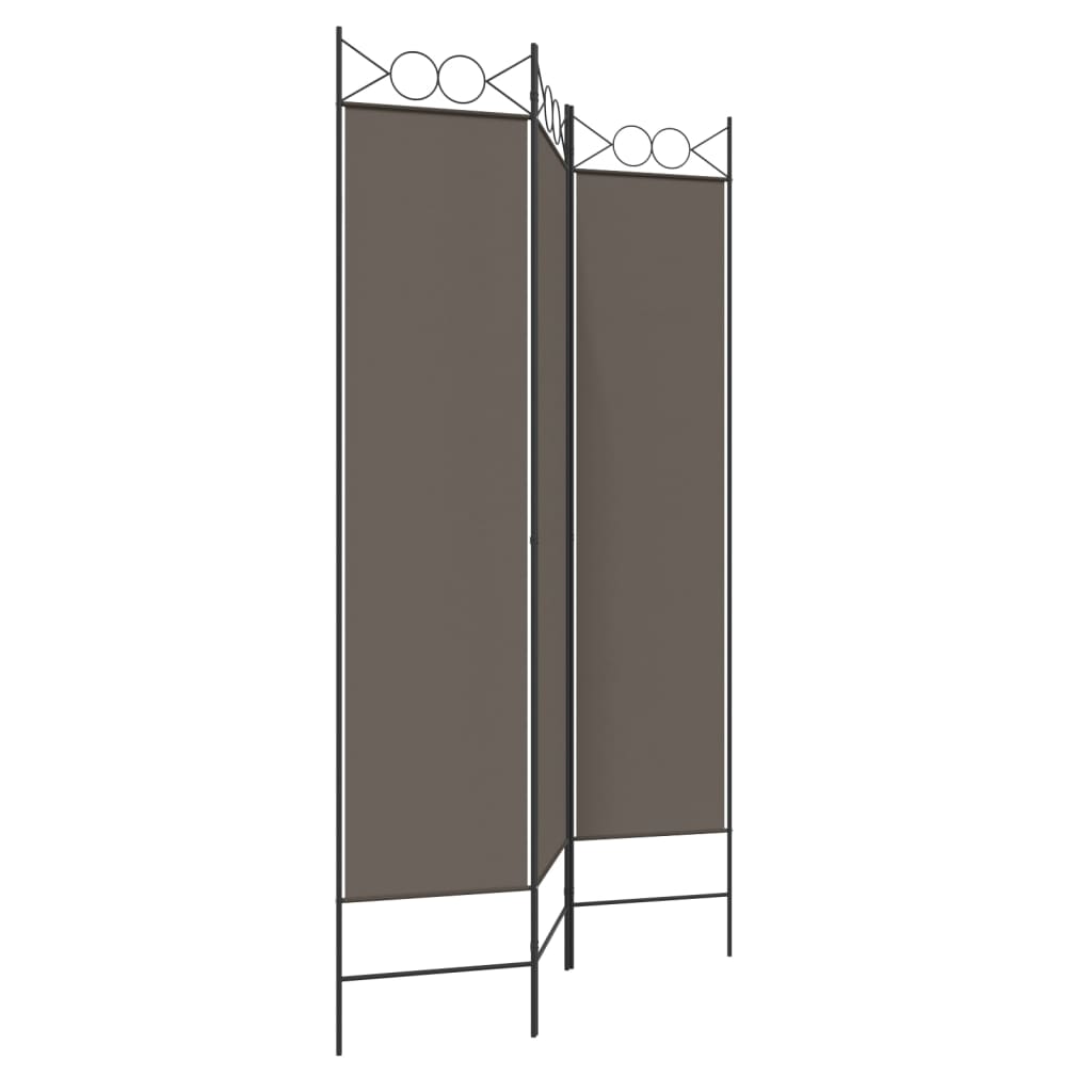 3-teiliger Raumteiler Beige 120 x 200 cm Stoff