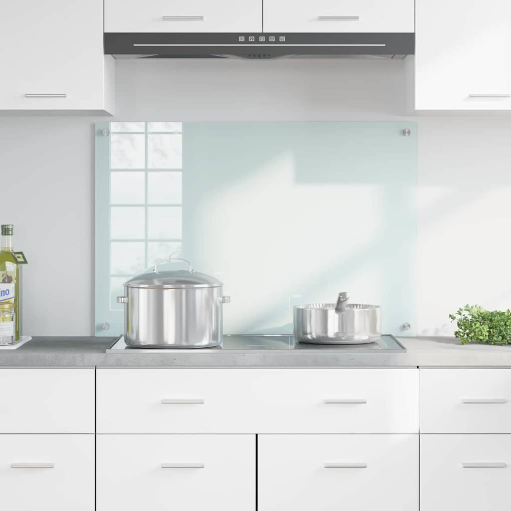 Küchenrückwand 2 pcs Weiß 70 x 40 cm Gehärtetes Glas