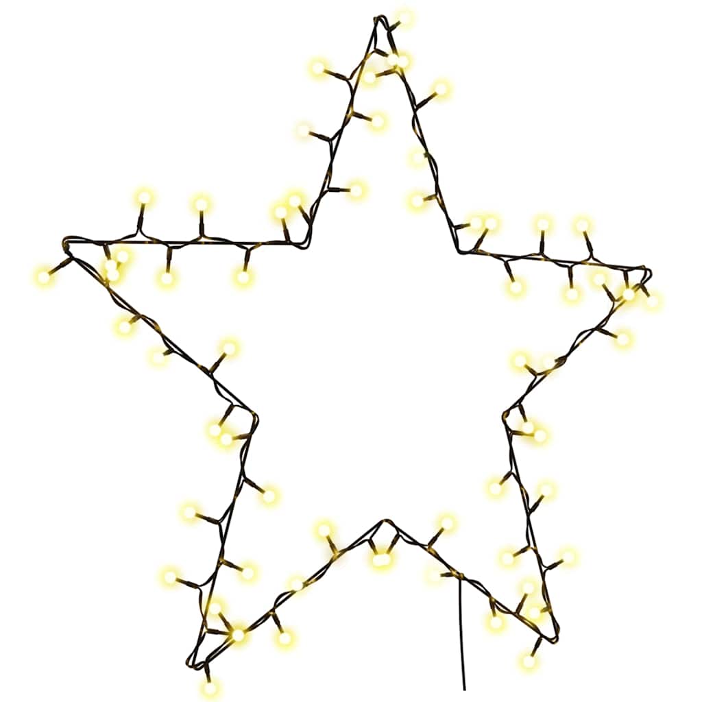 Weihnachtssterne mit Erdspießen 3 Stk. 50 LEDs 29 cm