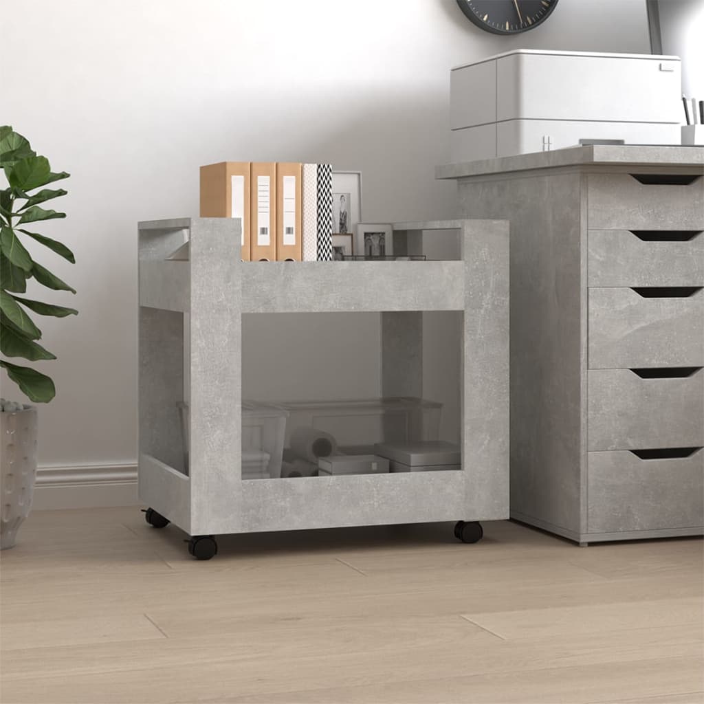 Bürowagen Weiß 60x45x60 cm Holzwerkstoff