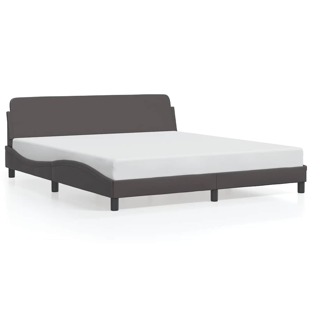 Bettgestell "Dover" Schwarz 80x200 cm Kunstleder