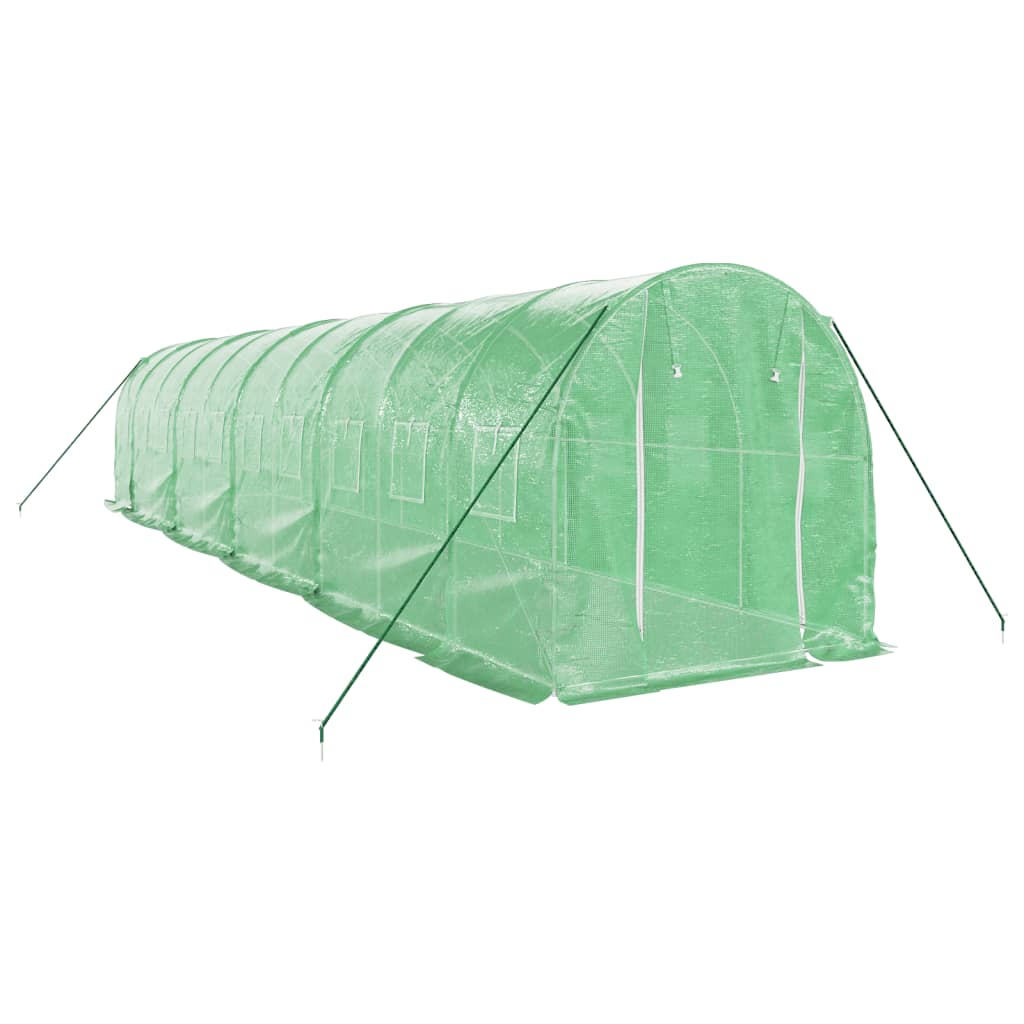 Gewächshaus mit Stahlrahmen Weiß 8 m² 4x2x2 m