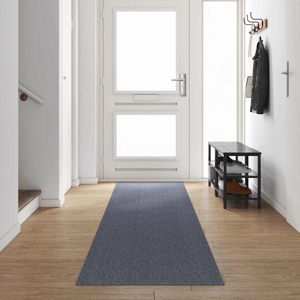 Teppichläufer Grau 80 x 150 cm Stoff