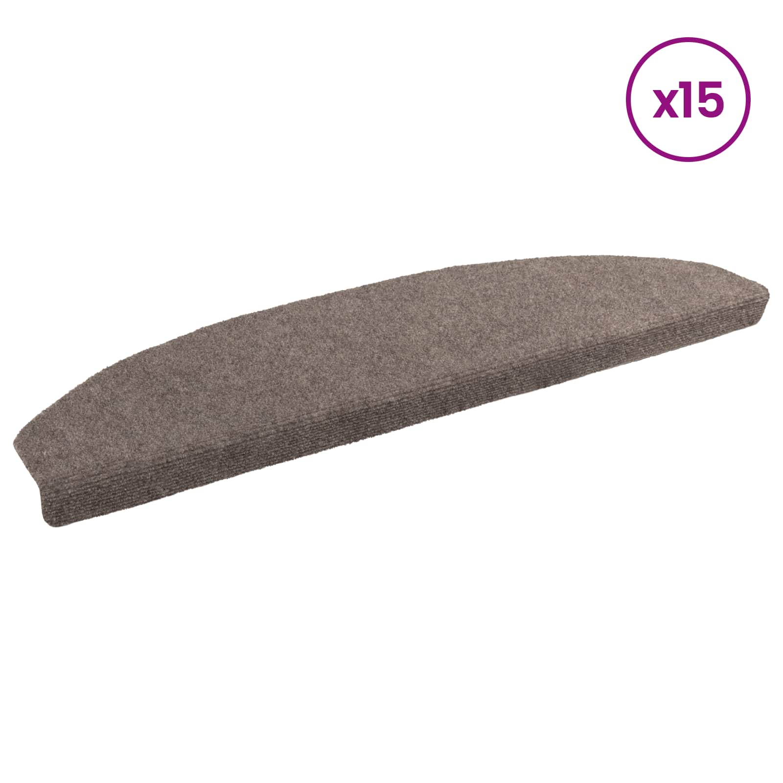 Selbstklebende Treppenschoner 15 pcs Beige 80 x 24,5 x 3,5 cm
