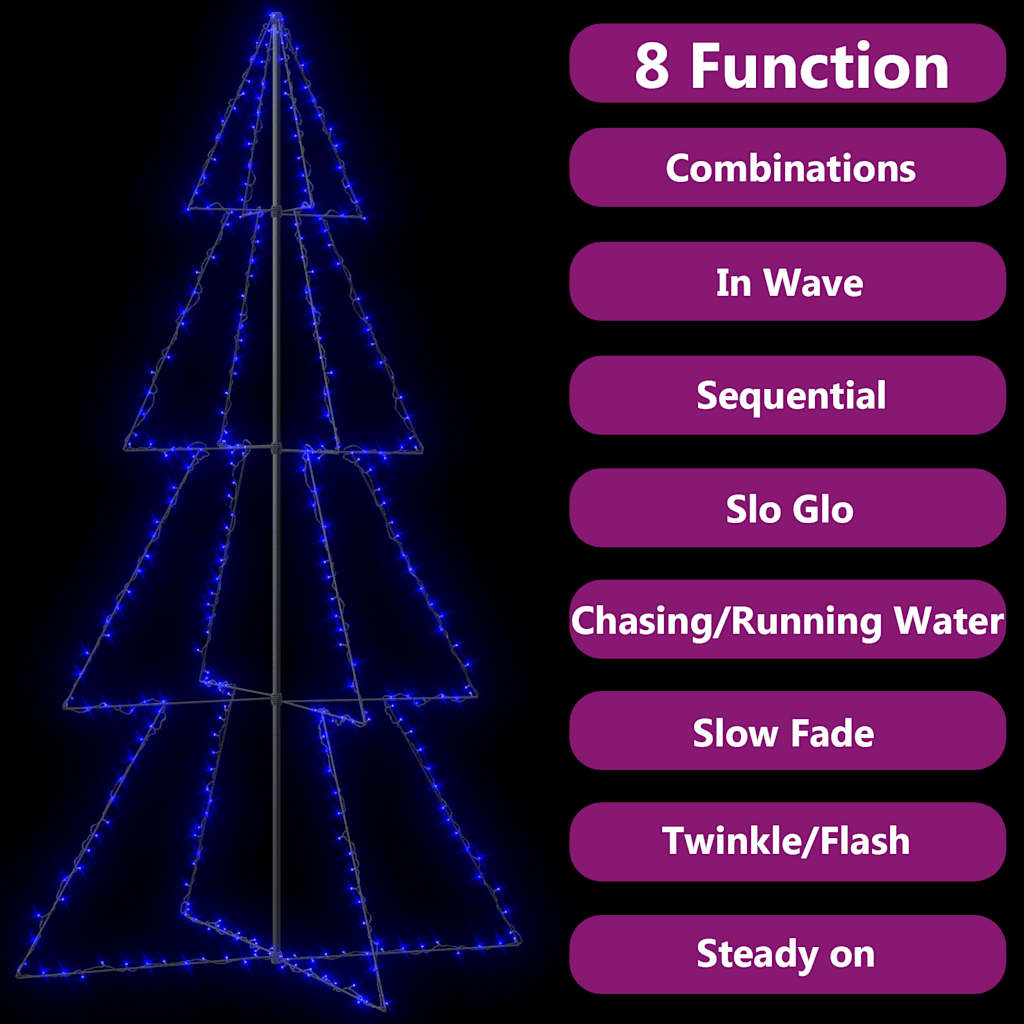 Weihnachtsbaum in Kegelform 160 LEDs Indoor & Outdoor 78x120 cm