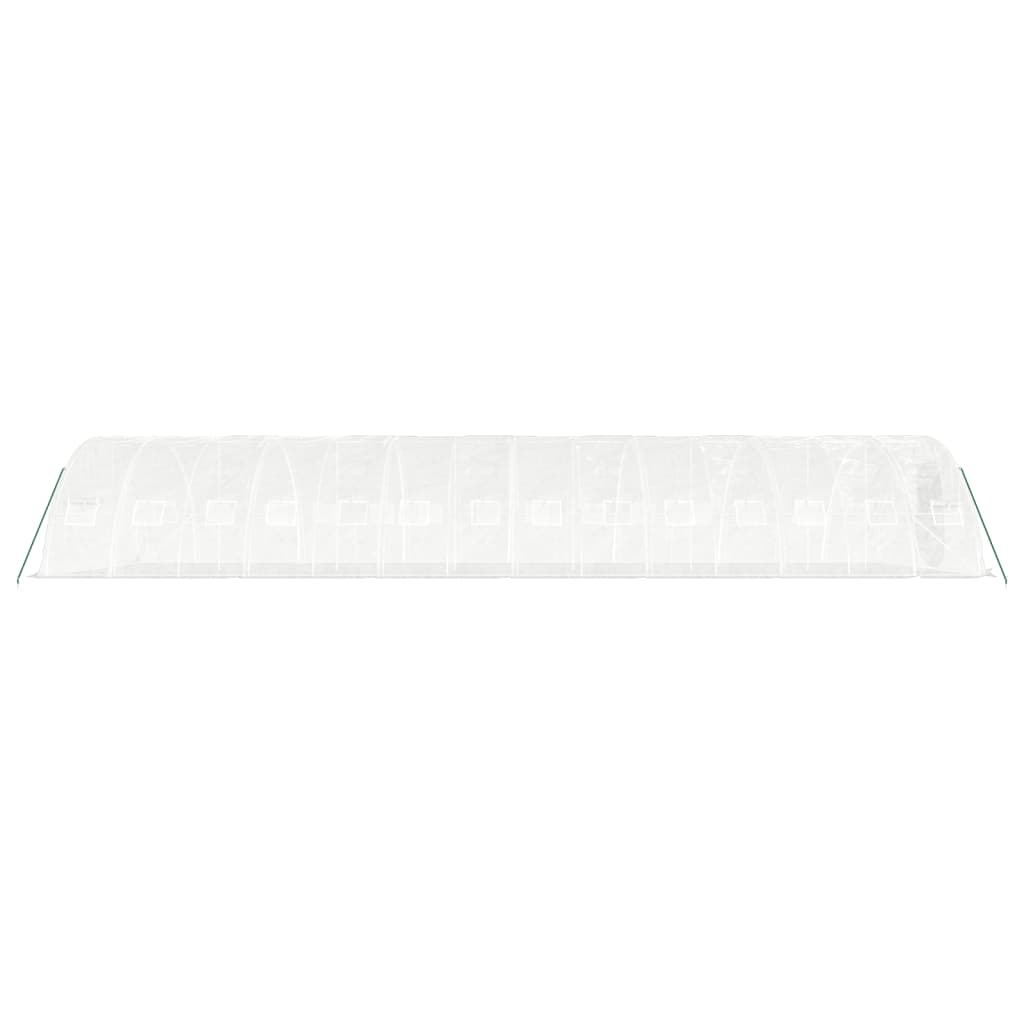 Gewächshaus mit Stahlrahmen Weiß 40 m² 8x5x2,3 m