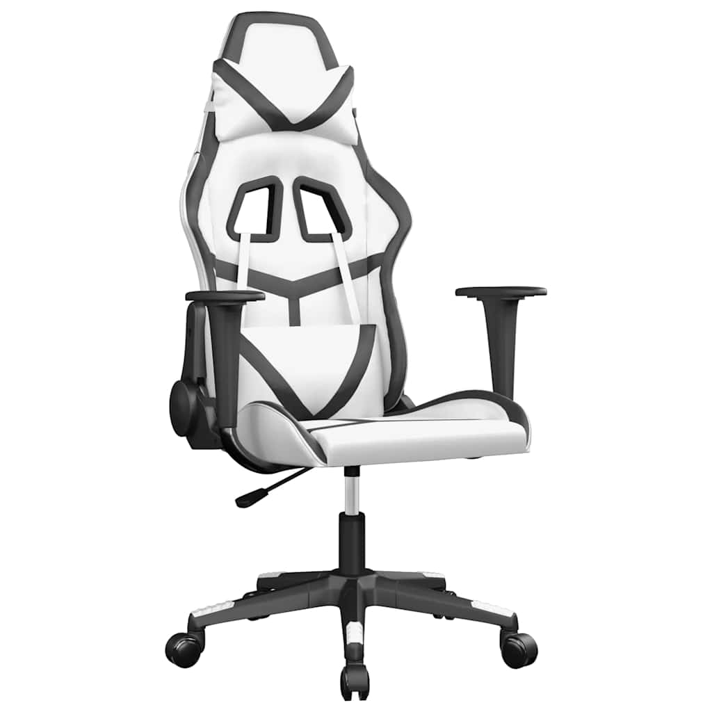 Gaming-Stuhl mit Massagefunktion Schwarz und Grün Kunstleder