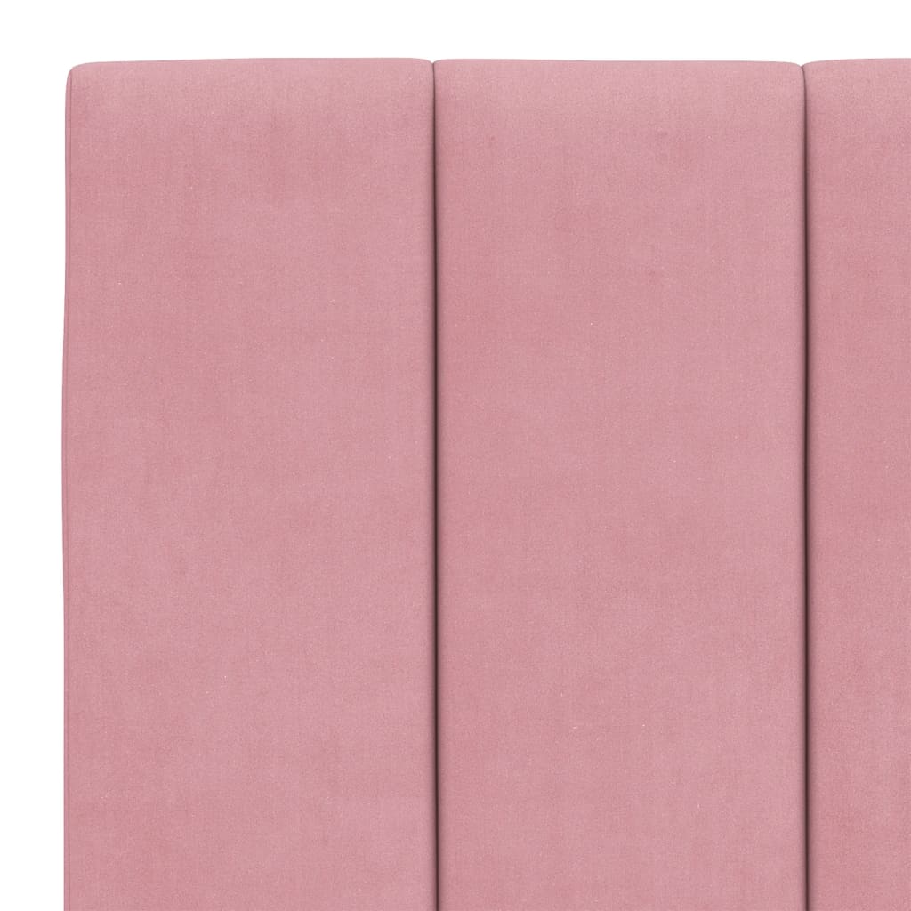 Bett mit Matratze "Hanko" Hellgrau 80x200 cm Samt