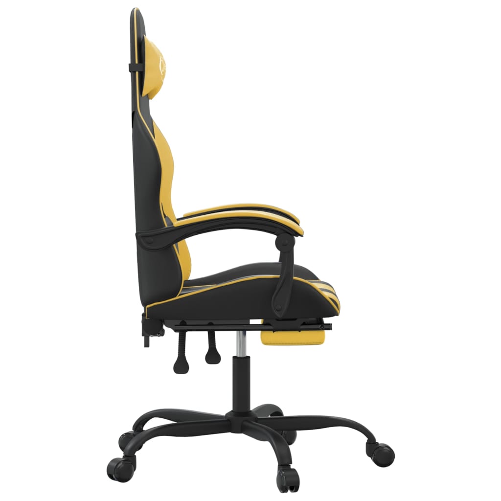 Gaming-Stuhl Drehbar Schwarz und Rot Kunstleder