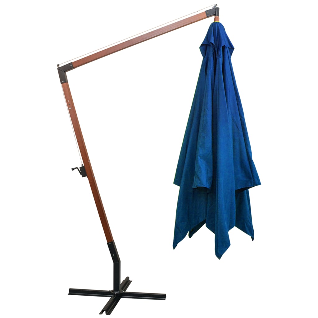 Ampelschirm mit Mast Anthrazit 3,5x2,9 m Massivholz Tanne