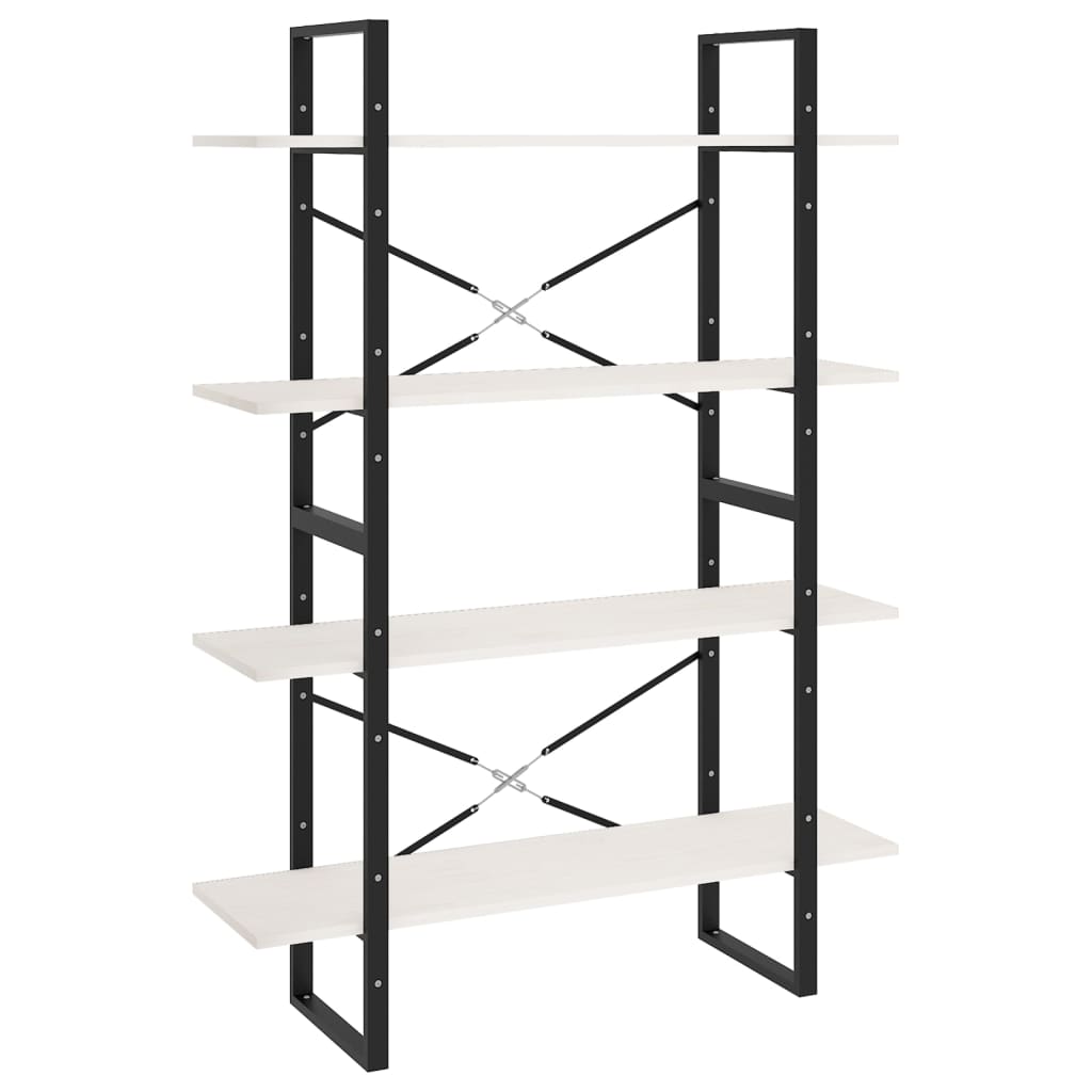 Bücherregal 2 Fächer Weiß 100x30x70 cm Holzwerkstoff