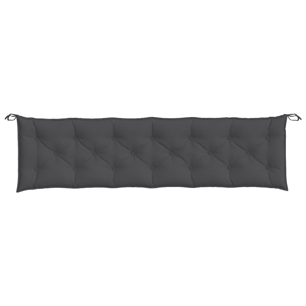 Gartenbank-Auflagen 2 Stk. Melange Anthrazit 100x50x7 cm Stoff
